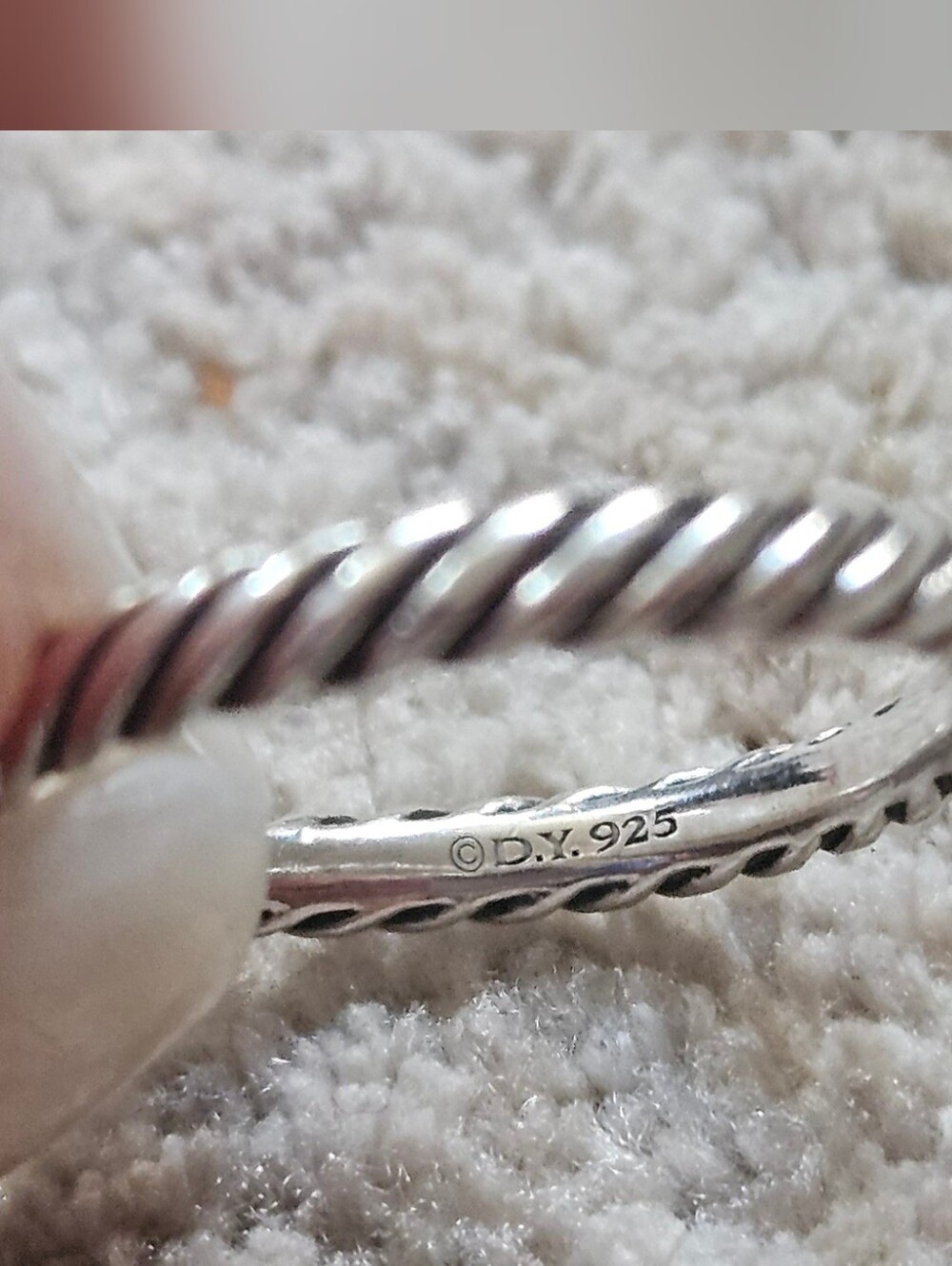 David Yurman Cable Collectibles Diamond Heart Pavé Sterling Silver Ring Size 6✨️ - Picture 12 of 15